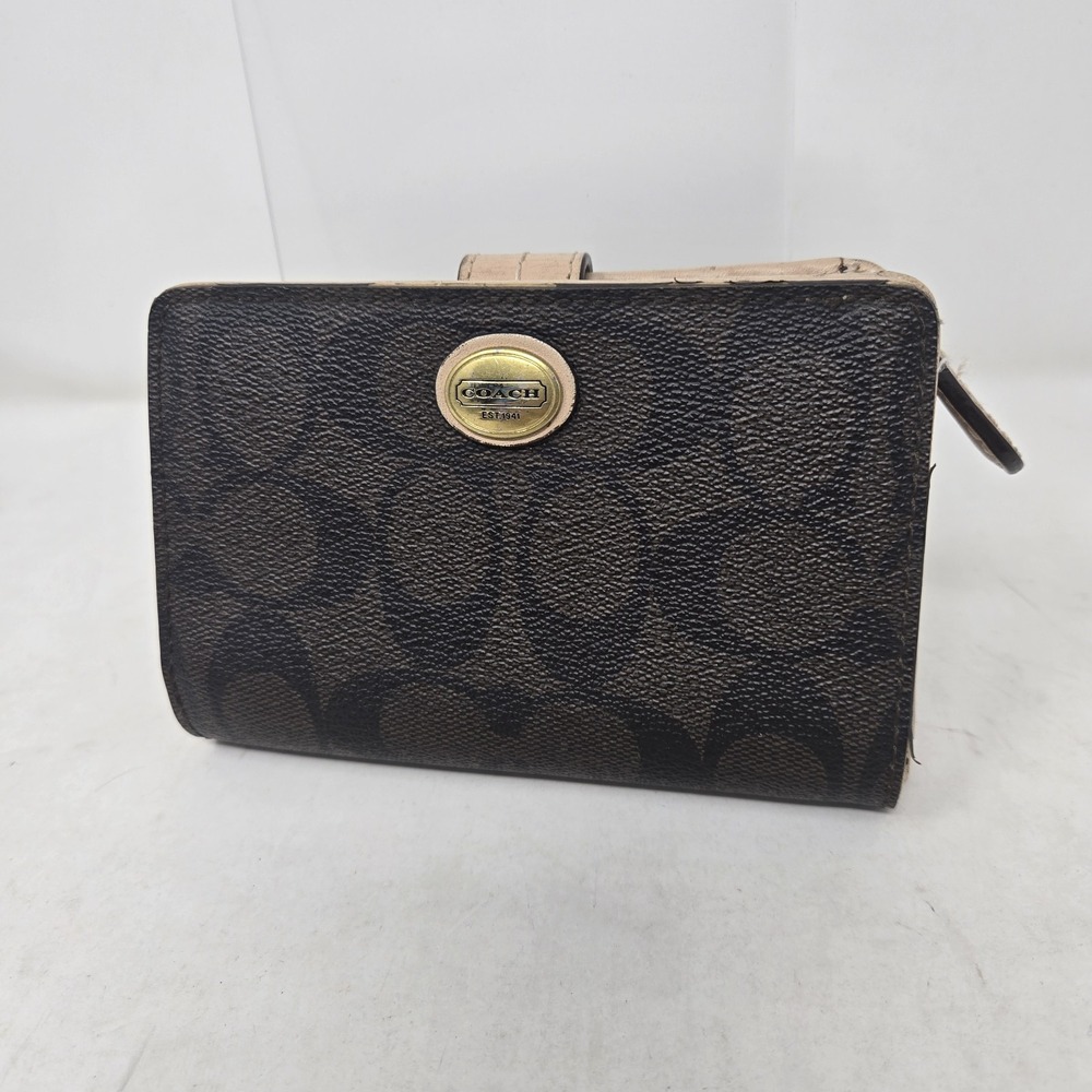 Coach Bifold Wallet Signature Brown